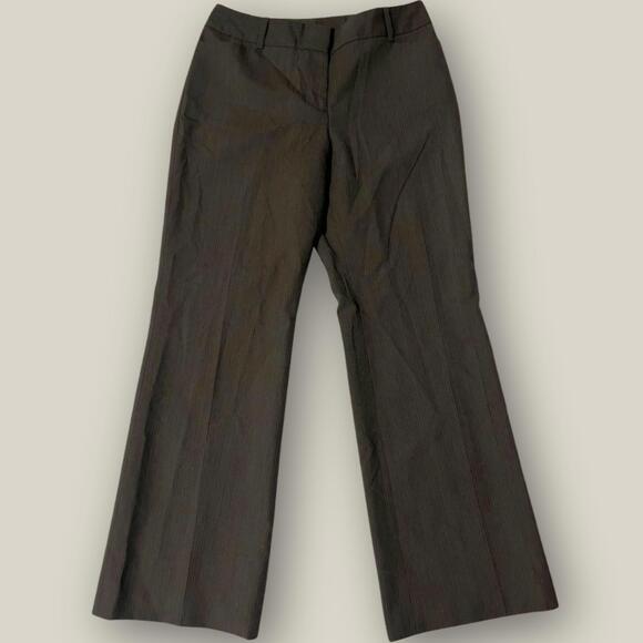 Ann Taylor Pants - Ann Taylor Curvy Brown Pinstripe Dress Pants Womens 8 Bootcut Career Work